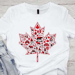 Iconisch Canadees esdoornblad T-shirt