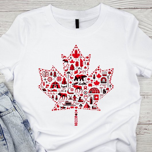 Iconisch Canadees esdoornblad T-shirt