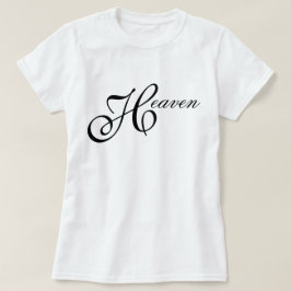 Iconisch, chic en minimaal Heaven schrift T-shirt