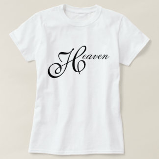 Iconisch, chic en minimaal Heaven schrift T-shirt