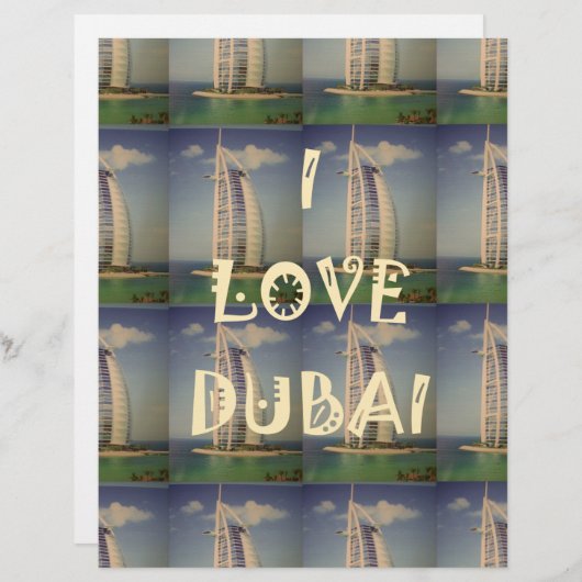 Iconisch Dubai: "Ik hou van Dubai" Vector Grafisch Briefhoofd (Voorkant / Achterkant)
