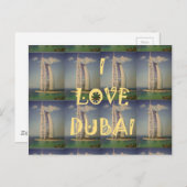 Iconisch Dubai: "Ik hou van Dubai" Vector Grafisch Briefkaart (Voorkant / Achterkant)