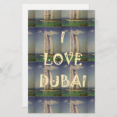 Iconisch Dubai: "Ik hou van Dubai" Vector Grafisch Briefpapier (Voorkant / Achterkant)