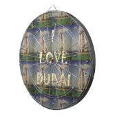 Iconisch Dubai: "Ik hou van Dubai" Vector Grafisch Dartbord (Voorkant Rechts)