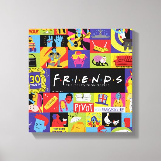 Iconisch FRIENDS™-patroon Canvas Afdruk (Voorkant)