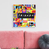 Iconisch FRIENDS™-patroon Canvas Afdruk (Insitu (Woonkamer))