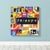 Iconisch FRIENDS™-patroon Canvas Afdruk (Insitu (Houten vloer))