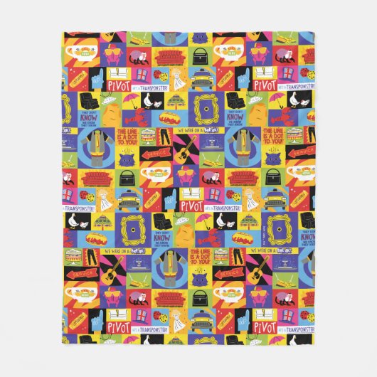 Iconisch FRIENDS™-patroon Fleece Deken (Voorkant)