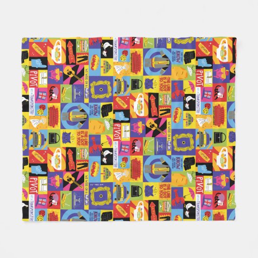 Iconisch FRIENDS™-patroon Fleece Deken (Voorkant (Horizontaal))