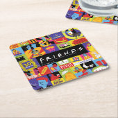 Iconisch FRIENDS™-patroon Kartonnen Onderzetters (Schuin)
