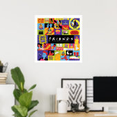 Iconisch FRIENDS™-patroon Poster (Thuiskantoor)
