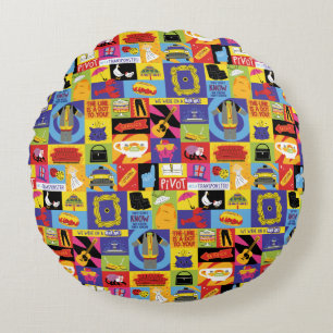 Iconisch FRIENDS™-patroon Rond Kussen