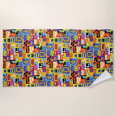 Iconisch FRIENDS™-patroon Strandlaken (Voorkant)