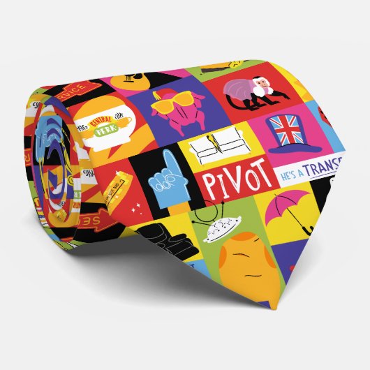 Iconisch FRIENDS™-patroon Stropdas (Opgerold)