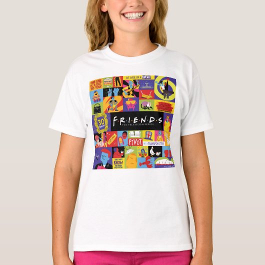 Iconisch FRIENDS™-patroon T-shirt (Voorkant)