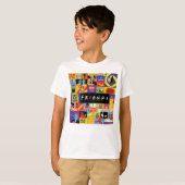 Iconisch FRIENDS™-patroon T-shirt (Voorkant volledig)