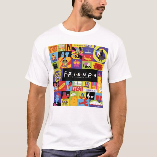 Iconisch FRIENDS™-patroon T-shirt (Voorkant)