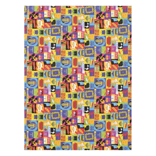 Iconisch FRIENDS™-patroon Tafelkleed (Voorkant)