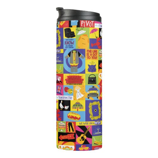 Iconisch FRIENDS™-patroon Thermosbeker (Geroteerd rechts)
