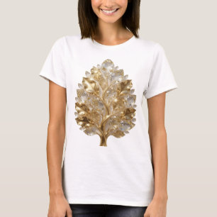 Iconisch Goud LEVENSBOOM Draagbare Kunst T-shirt