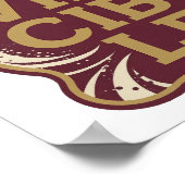 Iconisch Goud ONOVERWINNELIJK Statement Design Poster (Hoek)