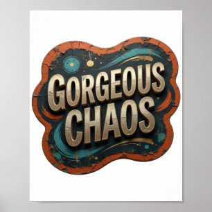 Iconisch Goud PRACHTIGE CHAOS Poster