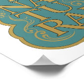 Iconisch Goud SUPER NATUURLIJK Schrift Poster (Hoek)