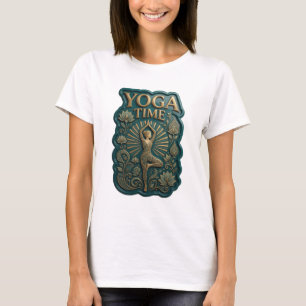 Iconisch Gouden YOGA TIME T-shirt