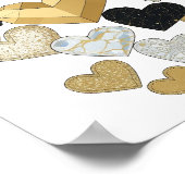 Iconisch grijs ABSTRACTE KUNST ontwerp Poster (Hoek)