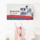 Iconisch groet aan de vrijheid, 4 juli spandoek (Insitu)