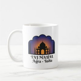Iconisch Indiaas landmark Taj Mahal Silhouet Koffiemok