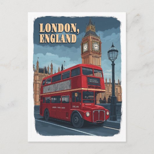Iconisch Londen: een vintage reis Briefkaart (Voorkant)