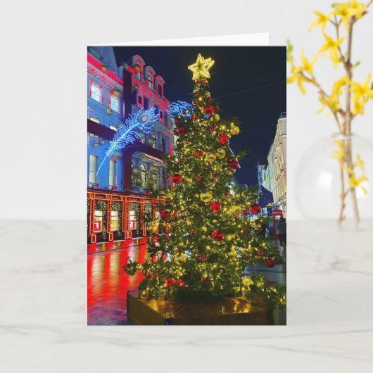 Iconisch Londen - Kerstmis Kaart (Gele Bloem)