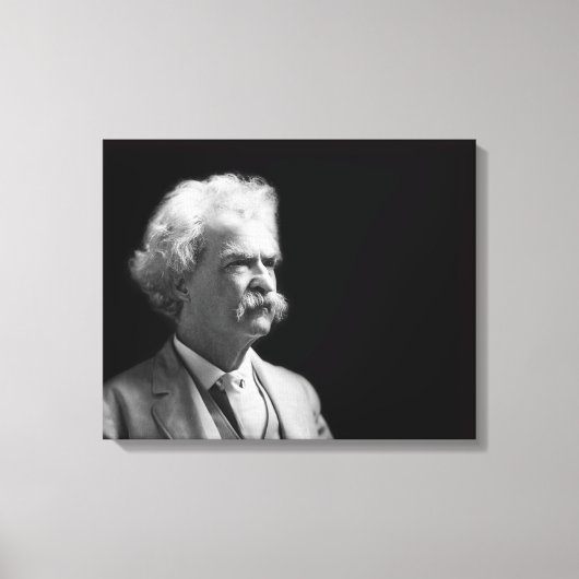  Iconisch Mark Twain Black en White Canvas Afdruk (Voorkant)