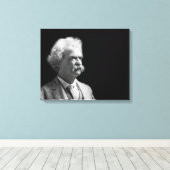  Iconisch Mark Twain Black en White Canvas Afdruk (Insitu (Houten vloer))
