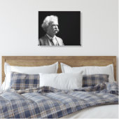  Iconisch Mark Twain Black en White Canvas Afdruk (Insitu (Slaapkamer))