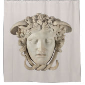 Iconisch Medusa douchegordijn in Neutraal Beige (Voorkant)