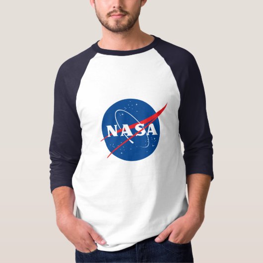 Iconisch NASA Baseball T-shirt (Night Sky Blue Tri (Voorkant)