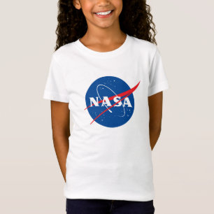 Iconisch NASA Girls' Premium Rocket Wit T-shirt
