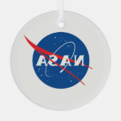Iconisch NASA Glass Holiday Ornament (Circle) (Achterkant)