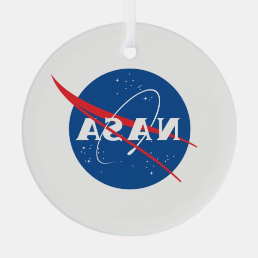 Iconisch NASA Glass Holiday Ornament (Circle) (Achterkant)