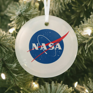 Iconisch NASA Glass Holiday Ornament (Circle)