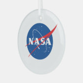 Iconisch NASA Glass Holiday Ornament (Circle) (Voorkant links)