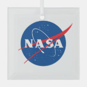Iconisch NASA Glass Holiday Ornament (Square) (Voorkant)