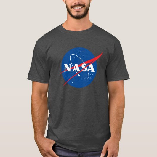 Iconisch NASA Heavy Cotton T-shirt (Meteoriet Grij (Voorkant)