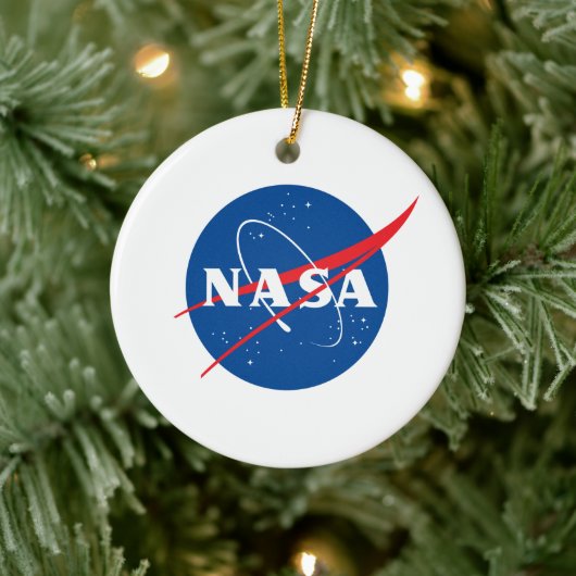 Iconisch NASA Keramisch Vakantie Ornament (Circle) (Boom)