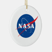 Iconisch NASA Keramisch Vakantie Ornament (Circle) (Rechts)