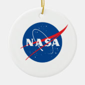 Iconisch NASA Keramisch Vakantie Ornament (Circle) (Voorkant)