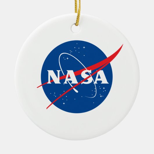 Iconisch NASA Keramisch Vakantie Ornament (Circle) (Voorkant)