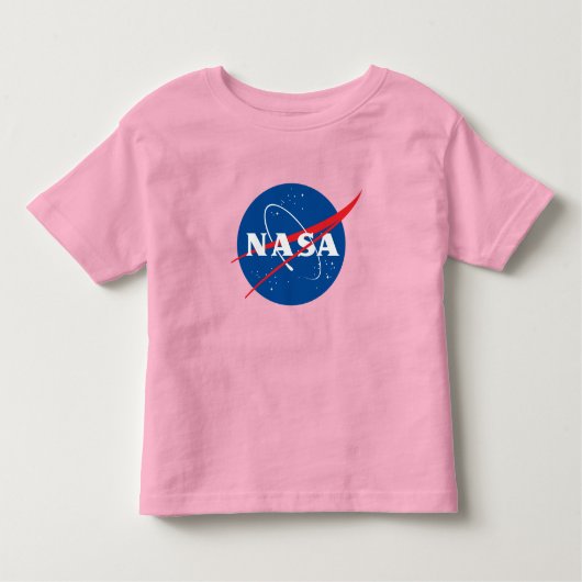 Iconisch NASA peuter T-shirt (hemelroze) (Voorkant)